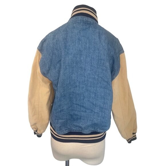 BlankNYC Varsity Jacket in Crash Course Womens Denim Jean Boyfriend - Picture 7 of 16
